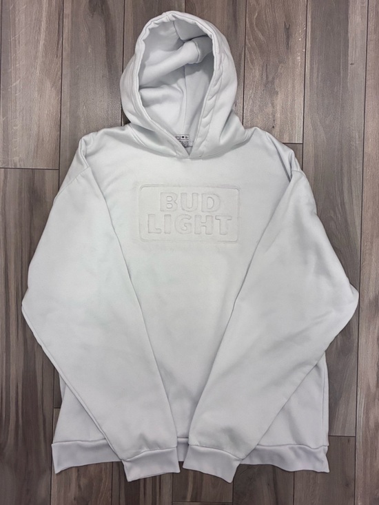 Other - Bud Light Embroidered Logo White Hoodie